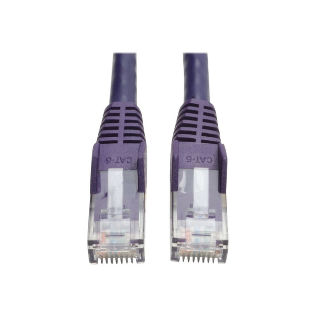 TRIPP LITE N201-014-PU Eaton Tripp Lite Series Cat6 Gigabit Snagless Molded (UTP) Ethernet Cable (RJ45 M/M), PoE, Purple, 14 ft. (4.27 m) - Patch cable - RJ-45 (M) to RJ-45 (M) - 14 ft - UTP - CAT 6 - molded, snagless, stranded - purple