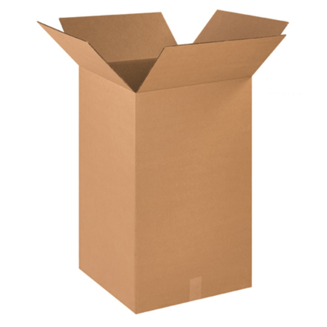 B O X MANAGEMENT, INC. Partners Brand 181830  Tall Corrugated Boxes, 18in x 18in x 30in, Kraft, Bundle of 10