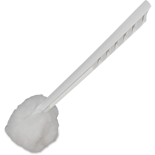 SP RICHARDS Genuine Joe 99756  Toilet Bowl Mop - 4.50in Head - 12in Plastic Handle - Durable, Scrubber Strip, Acid Resistant - 25 / Carton - White