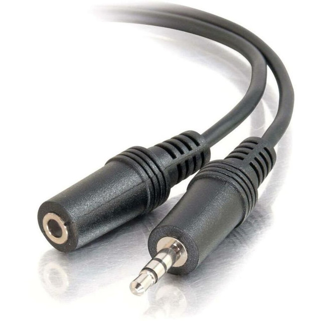 LASTAR INC. 40405 C2G 1.5ft 3.5mm M/F Stereo Audio Extension Cable - Mini-phone Male Stereo - Mini-phone Female Stereo - 1.5ft - Black