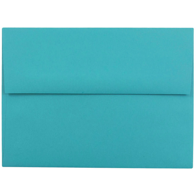 JAM PAPER AND ENVELOPE JAM Paper 15903  Booklet Invitation Envelopes, A6, Gummed Seal, 30% Recycled, Sea Blue, Pack Of 25