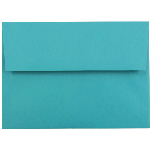 JAM PAPER AND ENVELOPE 27785 JAM Paper Booklet Invitation Envelopes, A7, Gummed Seal, 30% Recycled, Sea Blue, Pack Of 25