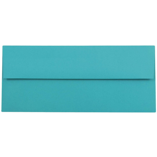 JAM PAPER AND ENVELOPE JAM Paper 15858  #10 Business Colored Envelopes, 4 1/8 x 9 1/2, Sea Blue Recycled, 25/Pack
