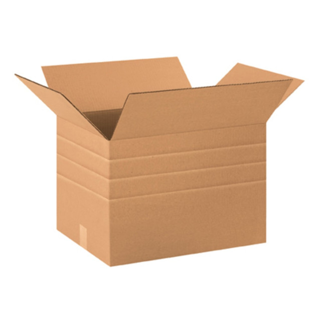 B O X MANAGEMENT, INC. MD201212 Partners Brand Multi-Depth Corrugated Boxes, 20in x 12in x 12in, Kraft, Bundle of 20