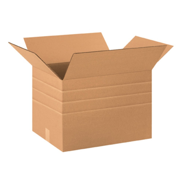 B O X MANAGEMENT, INC. Partners Brand MD201212  Multi-Depth Corrugated Boxes, 20in x 12in x 12in, Kraft, Bundle of 20