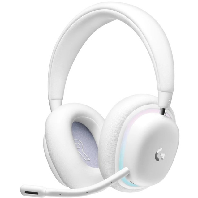 LOGITECH 981-001082  G735 Gaming Headset - Mini-phone (3.5mm), USB - Wired/Wireless - Bluetooth/RF - 65.6 ft - 38 Ohm - 20 Hz - 20 kHz - On-ear - Ear-cup - Cardioid, Uni-directional Microphone - White Mist