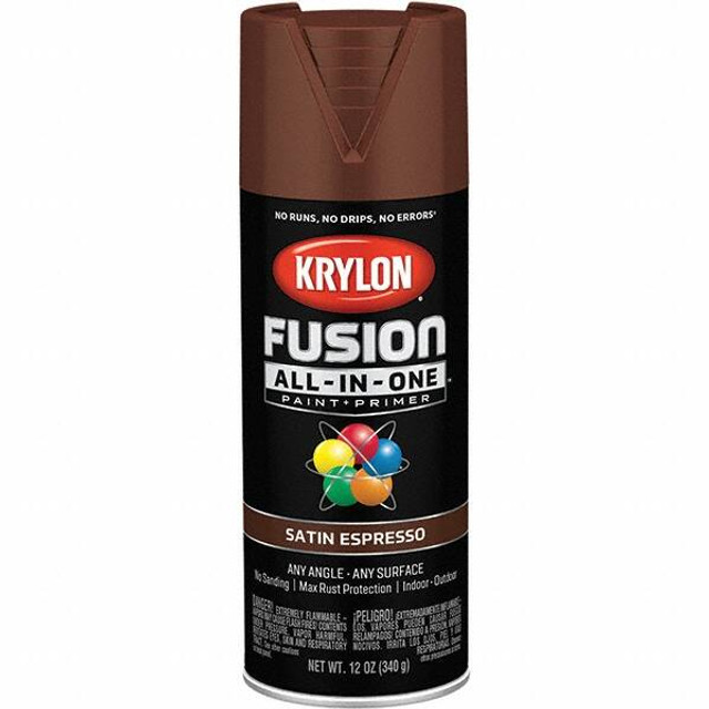 Krylon K02738007 Acrylic Enamel Spray Paint: Espresso, Satin, 12 oz