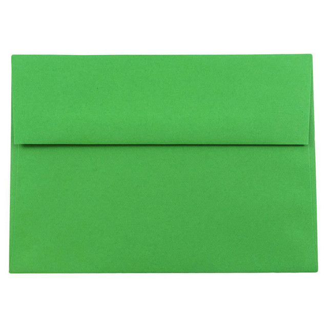 JAM PAPER AND ENVELOPE JAM Paper 95625  Booklet Invitation Envelopes, A8, Gummed Seal, 30% Recycled, Green, Pack Of 25