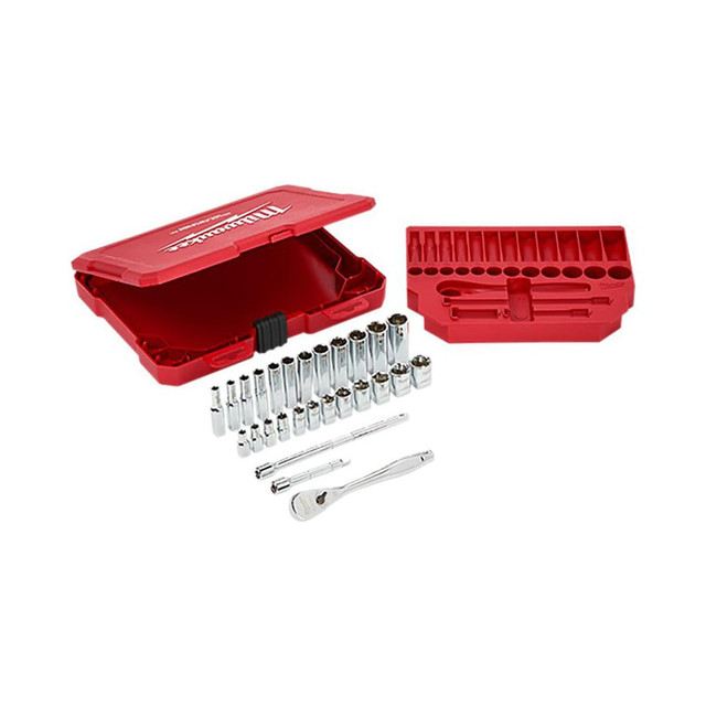 Milwaukee Tool 48-22-9504 Ratchet Socket Set: 28 Pc