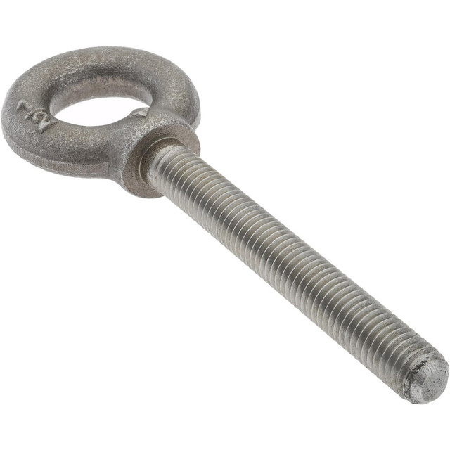 Gibraltar P15842GB Lifting Eye Bolt: Without Shoulder, 2,400 lb Capacity, 1/2-13 Thread, Grade C-1030 Steel