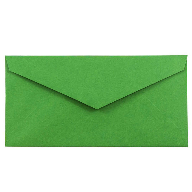 JAM PAPER AND ENVELOPE 34097582 JAM Paper Booklet Envelopes, #7 3/4 Monarch, Gummed Seal, 30% Recycled, Green, Pack Of 25