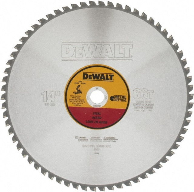 DeWALT DWA7747 Wet & Dry Cut Saw Blade: 14" Dia, 1" Arbor Hole, 0.091" Kerf Width, 66 Teeth