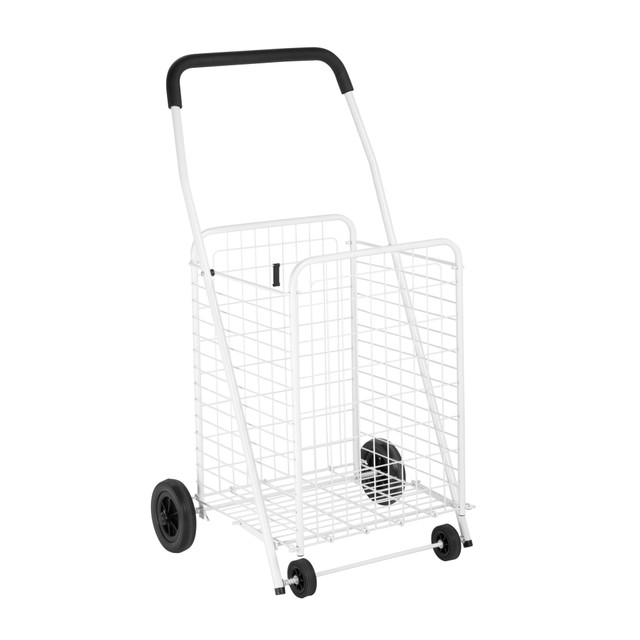 HONEY-CAN-DO INTERNATIONAL, LLC CRT-01513 Honey-Can-Do Steel Jumbo Multipurpose Utility Cart, 36 7/8inH x 21 1/4inW x 16 3/4inD, White