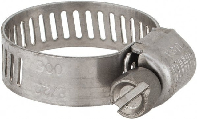 IDEAL TRIDON 6260651 Worm Gear Clamp: SAE 6, 5/16 to 7/8" Dia, Stainless Steel Band