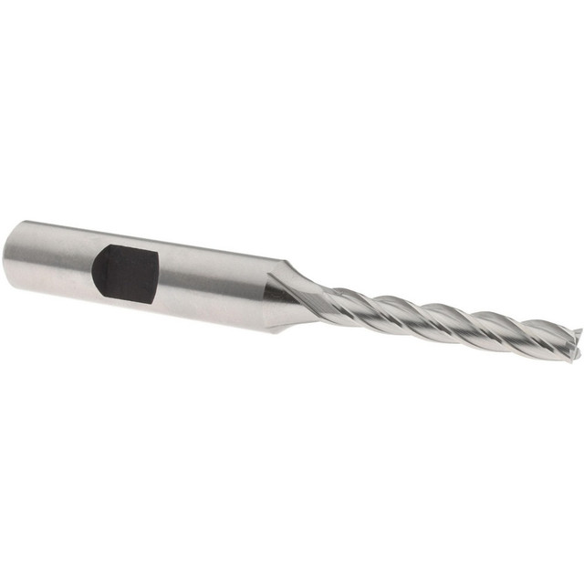 Hertel E1040012 Square End Mill: 3/16" Dia, 1-1/4" LOC, 4 Flutes, High Speed Steel