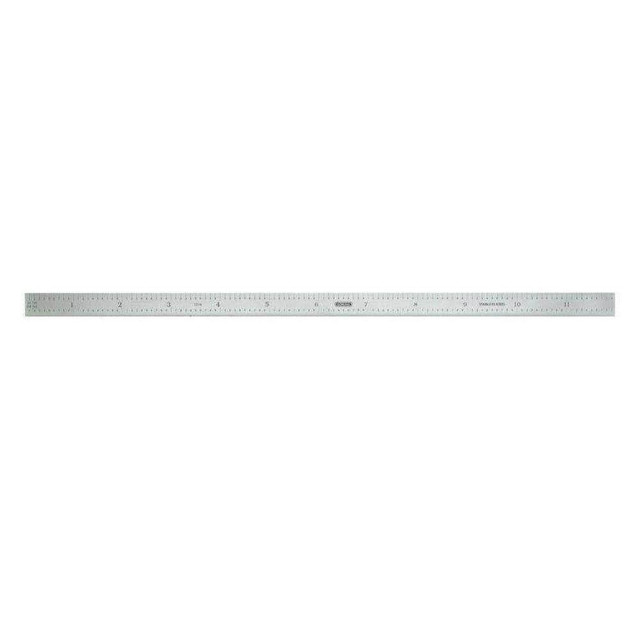 General 1216-I Steel Rule: 12" OAL, 5R Graduation, Flexible, 15/32" OAW