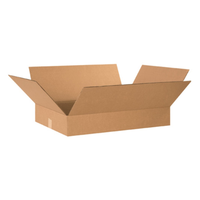 B O X MANAGEMENT, INC. Partners Brand 24204  Flat Corrugated Boxes 24in x 20in x 4in, Bundle of 20