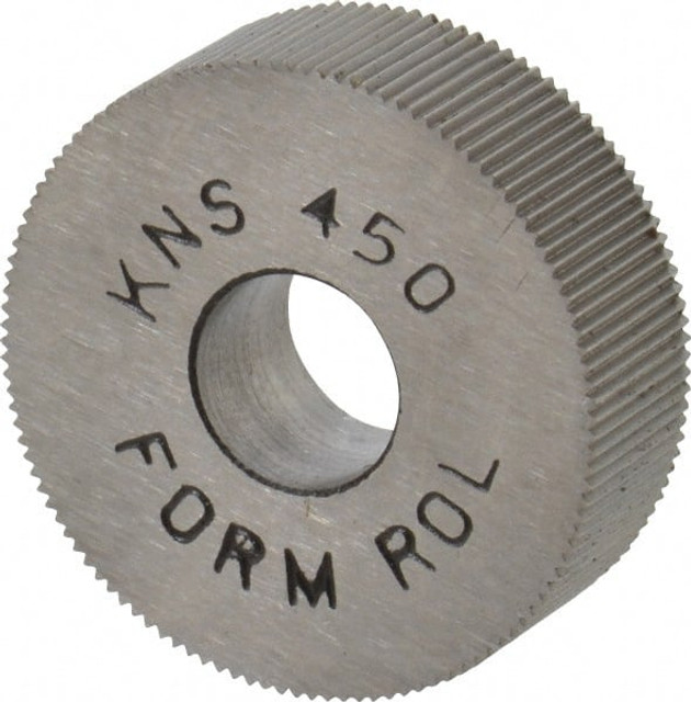 MSC KNS-450 Standard Knurl Wheel: 3/4" Dia, 70 ° Tooth Angle, 50 TPI, Straight, High Speed Steel