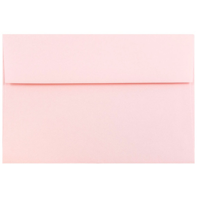 JAM PAPER AND ENVELOPE 155629 JAM Paper Booklet Invitation Envelopes, A8, Gummed Seal, Light Baby Pink, Pack Of 25