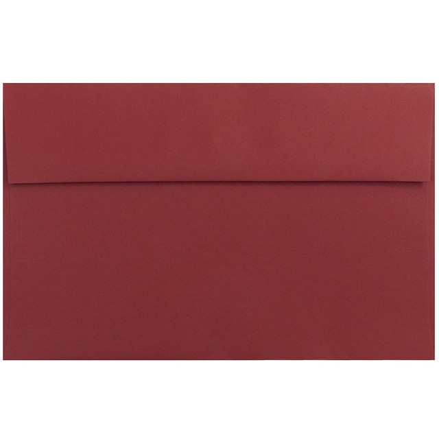 JAM PAPER AND ENVELOPE JAM Paper 157468  Booklet Invitation Envelopes, A10, Gummed Seal, Dark Red, Pack Of 25