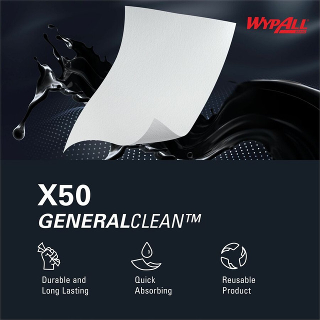 Kimberly-Clark Corporation Wypall 83550 Wypall GeneralClean X50 Cleaning Cloths - Pop-Up Box Kimberly-Clark Corporation Wypall 83550 Wypall GeneralClean X50 Cleaning Cloths - Pop-Up Box