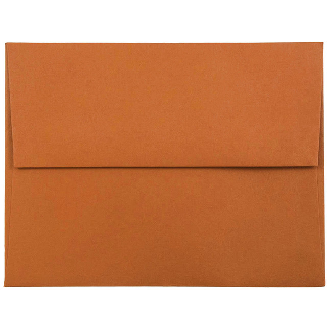 JAM PAPER AND ENVELOPE 61511358 JAM Paper Booklet Invitation Envelopes, A2, Gummed Seal, Dark Orange, Pack Of 25