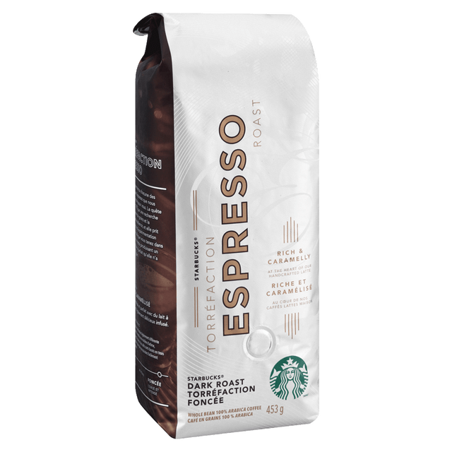 PACTIV CORP 12411947 Starbucks Whole Bean Coffee, Dark Roast, Espresso, 1 Lb Per Bag