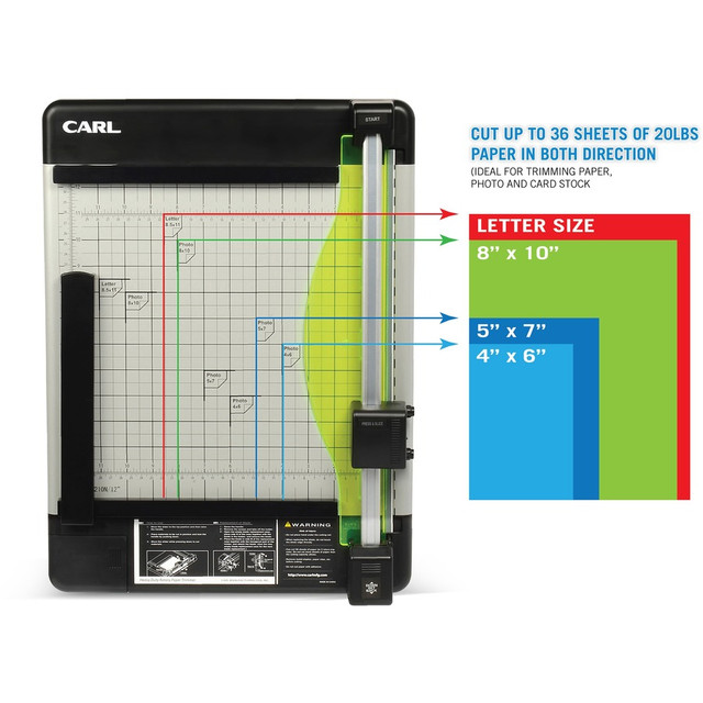 Carl Manufacturing USA, Inc CARL 12210 CARL Heavy-Duty Metal Base 12" Paper Trimmer