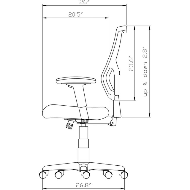 Lorell 62000 Lorell Conjure Executive Mesh High-back Chair