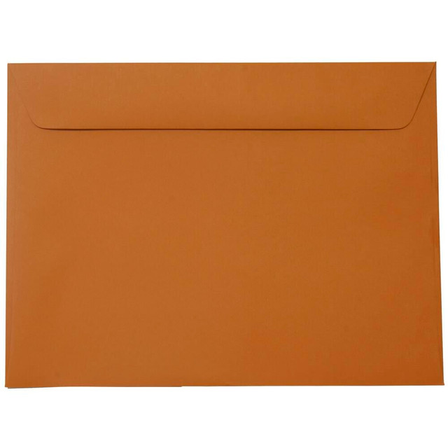 JAM PAPER AND ENVELOPE JAM Paper 61511366  Booklet Envelopes, 9in x 12in, Gummed Seal, Dark Orange, Pack Of 25