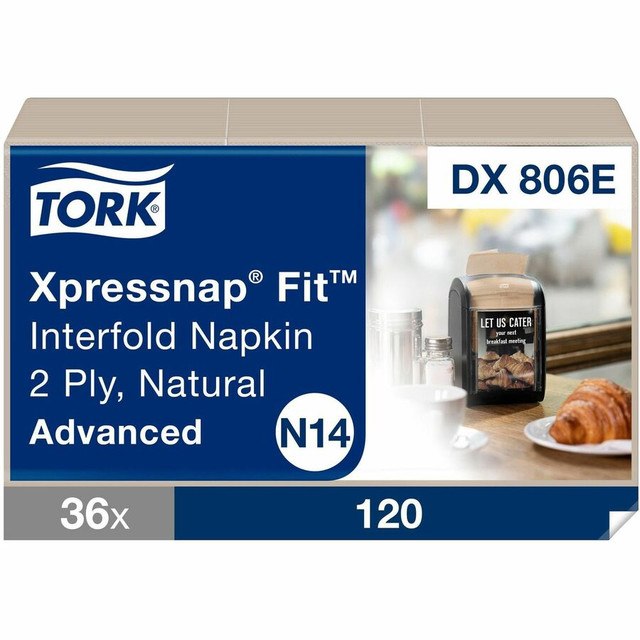 Essity Hygiene and Health AB TORK DX806E Tork Xpressnap Fit® Natural Dispenser Napkin N14 Essity Hygiene and Health AB TORK DX806E Tork Xpressnap Fit® Natural Dispenser Napkin N14