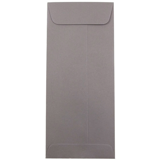 JAM PAPER AND ENVELOPE JAM Paper 36396445  #10 Policy Envelopes, Gummed Seal, Gray, Pack Of 25