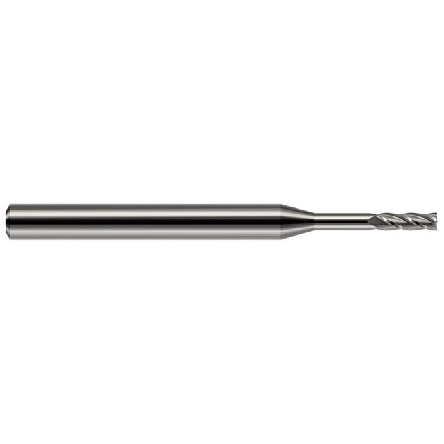 Harvey Tool 896820 Square End Mill: 0.50 mm Dia, 0.0600" LOC, 4 Flute, Solid Carbide