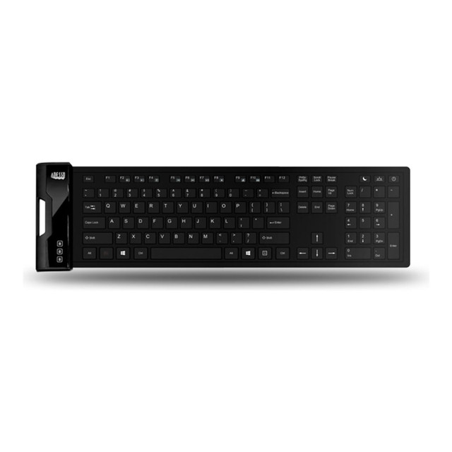 ADESSO INC AKB-232UB Adesso Flex Keyboard With Antimicrobial Protection, Full Size, Black