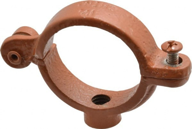 Empire 41HCT0150 Split Ring Hanger: 1-1/2" Pipe, 3/8" Rod, Malleable Iron, Epoxy Coated