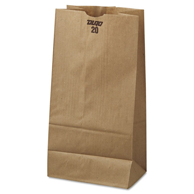 GEN 18420 eral Paper Grocery Bags, #20, 20 Lb, 16 1/8inH x 8 1/4inW x 5 5/16inD, Kraft, Pack Of 500 Bags