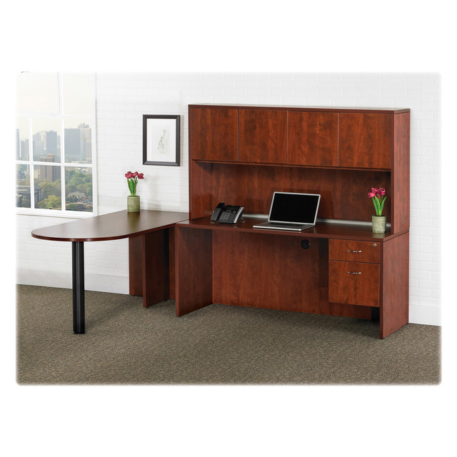 Lorell 69417 Lorell Essentials Series Stack-on Hutch with Doors Lorell 69417 Lorell Essentials Series Stack-on Hutch with Doors