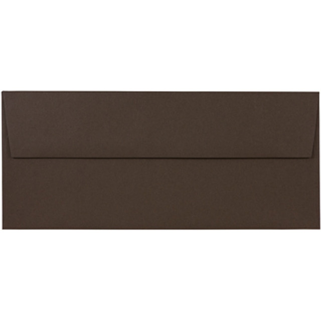 JAM PAPER AND ENVELOPE 233714 JAM PAPER #10 Business Premium Envelopes, 4 1/8in x 9 1/2in, Chocolate Brown , Pack Of 25