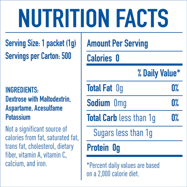 Merisant Company Equal NUT20015448 Equal Zero Calorie Original Sweetener Packets Merisant Company Equal NUT20015448 Equal Zero Calorie Original Sweetener Packets