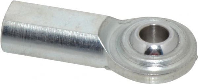 MSC CF 4 Ball Joint Linkage Spherical Rod End: 1/4-28" Shank Thread, 1/4" Rod ID, 3/4" Rod OD, 0.468" Shank Dia, 0.687" Shank Length, 2,225 lb Static Load Capacity