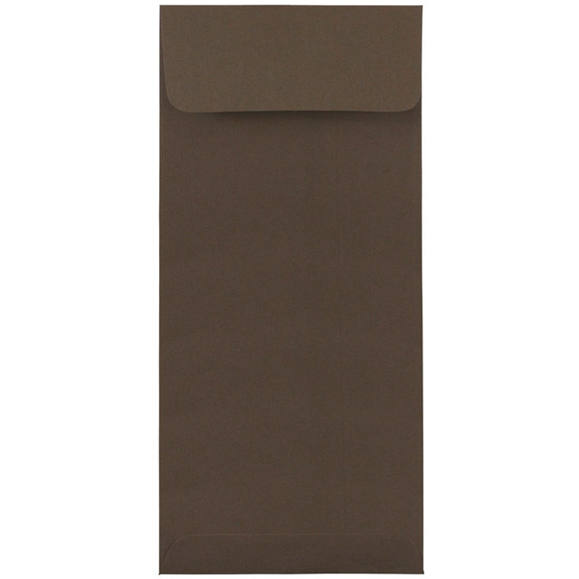 JAM PAPER AND ENVELOPE JAM Paper 900940724  #10 Policy Envelopes, Gummed Seal, 100% Recycled, Chocolate Brown, Pack Of 25