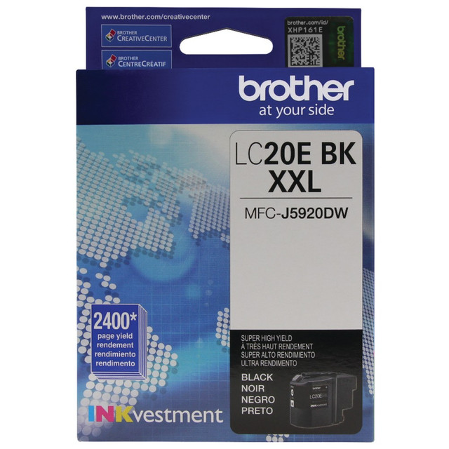 BROTHER INTL CORP LC20EBK Brother LC20 Black Extra-High-Yield Ink Cartridge, LC20EBK