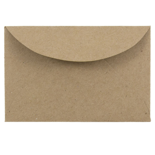 JAM PAPER AND ENVELOPE 5207691 JAM PAPER 3Drug Premium Recycled Mini Envelopes, 2 5/16in x 3 5/8in, Brown Kraft Paper Bag, Pack Of 25