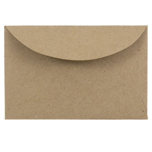 JAM PAPER AND ENVELOPE JAM Paper 5207691  3Drug Premium Recycled Mini Envelopes, 2 5/16in x 3 5/8in, Brown Kraft Paper Bag, Pack Of 25