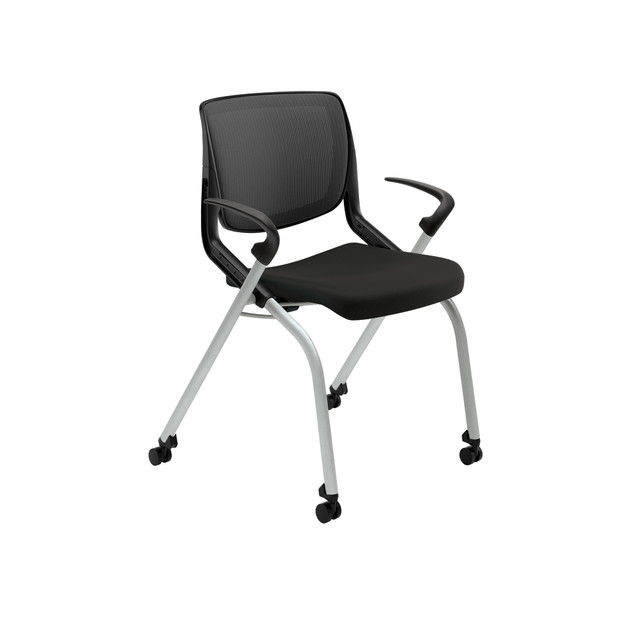 HNI CORPORATION MN212ONCU10 HON Motivate Nesting/Stacking Flex-Back Chair, Black/Platinum