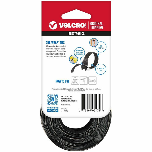 Velcro Companies VELCRO® 95172 VELCRO® One Wrap Light-duty Thin Bundling Ties Velcro Companies VELCRO® 95172 VELCRO® One Wrap Light-duty Thin Bundling Ties