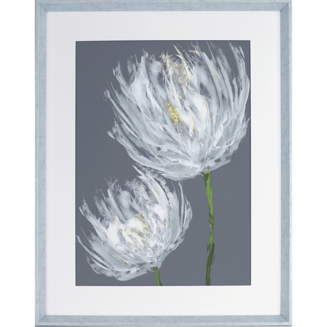 Lorell 04479 Lorell White Flower II Framed Abstract Art Lorell 04479 Lorell White Flower II Framed Abstract Art