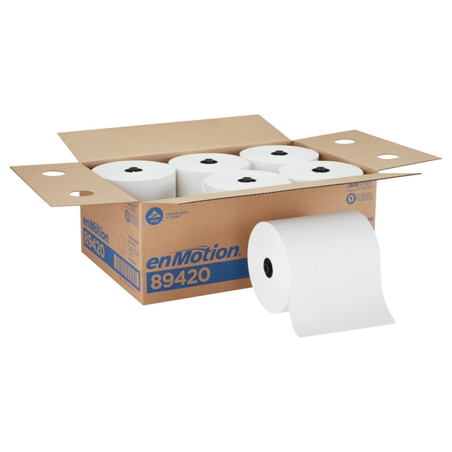 GEORGIA-PACIFIC CORPORATION 89420 enMotion by GP PRO, 1-Ply, 8.2in x 700ft, White, 6 Rolls per Case GEORGIA-PACIFIC CORPORATION 89420 enMotion by GP PRO, 1-Ply, 8.2in x 700ft, White, 6 Rolls per Case