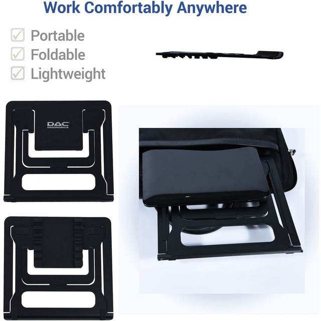 First Base, Inc DAC 21688 DAC Portable Laptop Stand With 6 Height Levels