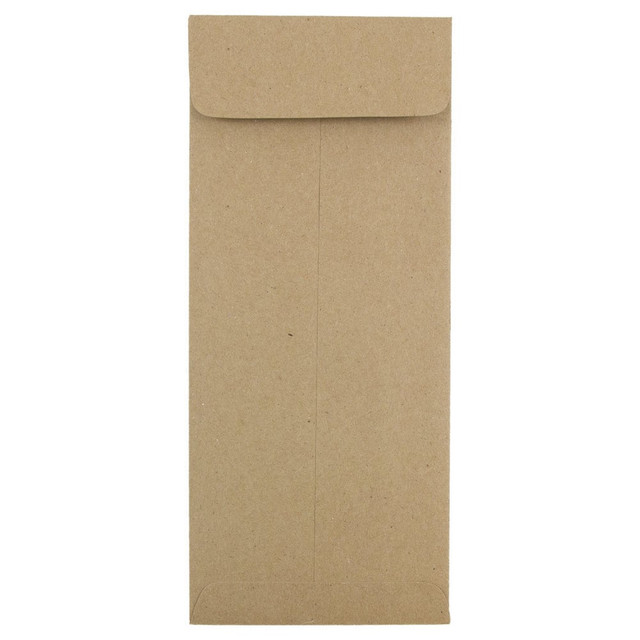 JAM PAPER AND ENVELOPE JAM Paper 3965615  #10 Policy Envelopes, Gummed Seal, 100% Recycled, Brown, Pack Of 25